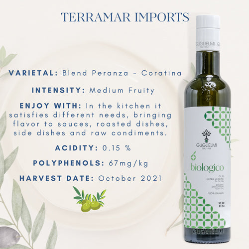 Extra Virgin  Olive Oil  Guglielmi Terramar Imports  Terramar Imports