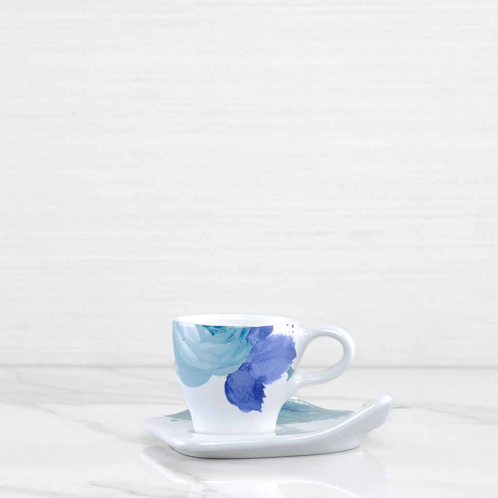 Acquerello (Water Color) Coffee Cup & Saucer - 7 oz Terramar Imports