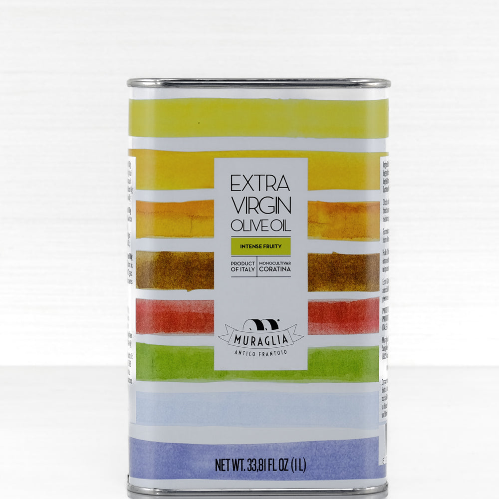 Intense Fruity Monocultivar Coratina Extra Virgin Olive Oil - 33.8 fl oz tin  Terramar Imports