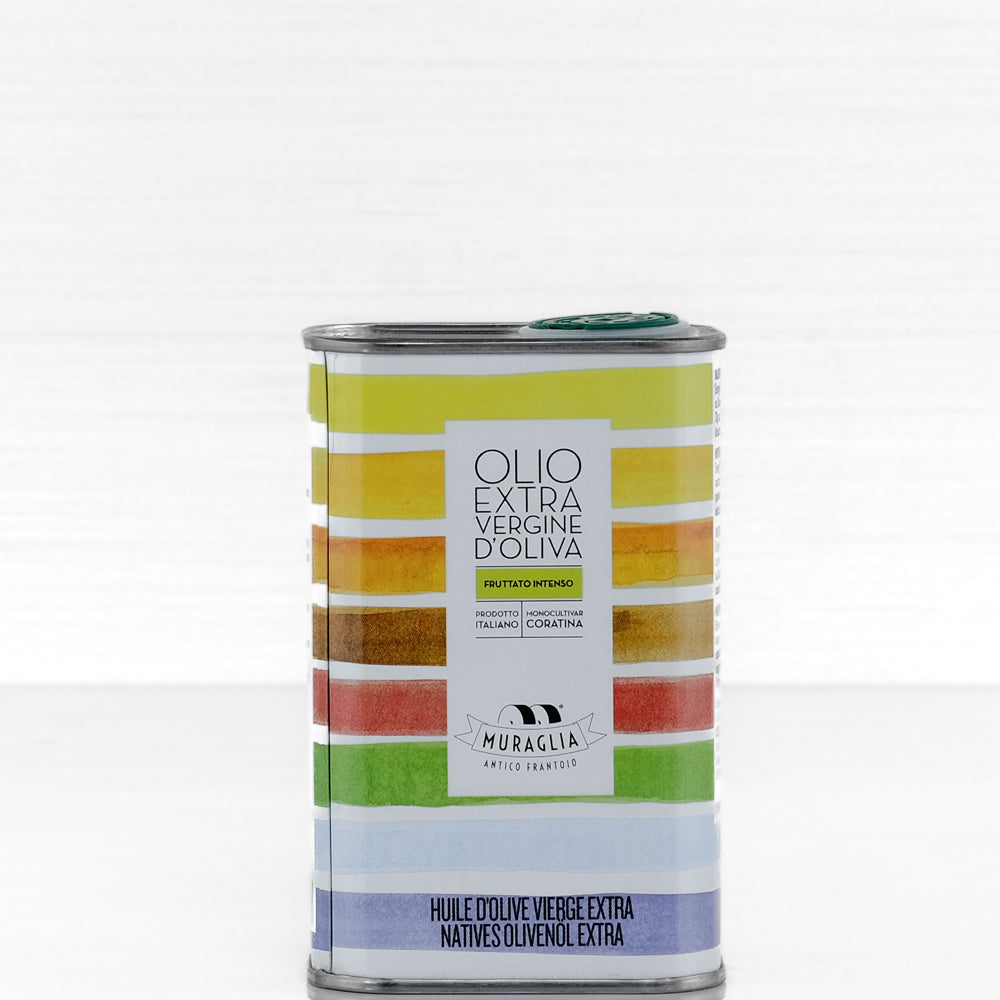 Intense Fruity Monocultivar Coratina Extra Virgin Olive Oil Tin - 8.4 fl oz  (Tin) Terramar Imports