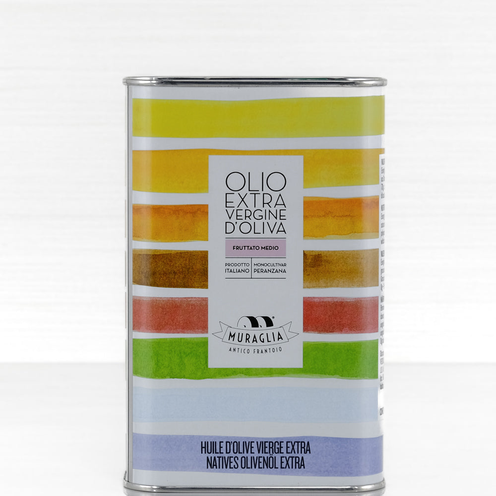 Medium Fruity Monocultivar Peranzana Extra Virgin Olive Oil Tin - 33.8 fl oz  Terramar Imports