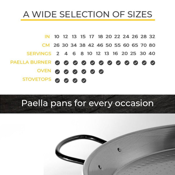 Induction Paella Pan Enameled 12 in (30 cm) / 4 servings Terramar