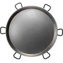 Load image into Gallery viewer, Catering Paella Pan - Polished Steel w/6 Handles - 52 in (130 cm) / 200 servings