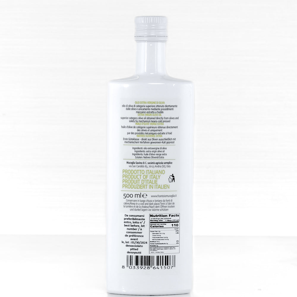 Pitted Monocultivar Coratina Extra Virgin Olive Oil  - 17 fl ozPitted Monocultivar Coratina Extra Virgin Olive Oil  Frantoio Muraglia Terramar Imports Terramar Imports