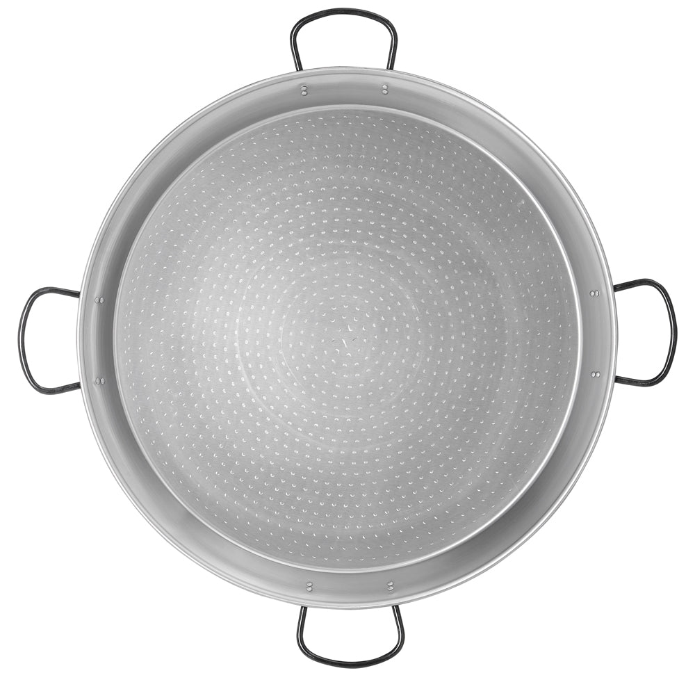 Polished Steel Paella Pan - 45 in / 120 servings Terramar Imports