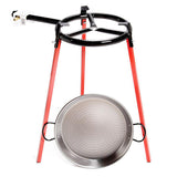 Spanish Paella Kit with Gas Burner & Polished Steel Pan - 15 In (38 cm) up to 8 servings