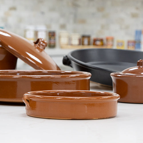 Casserole with Handles (Varnished Terra Cotta) - Casserole with Handles (Varnished Terra Cotta) - Terramar Imports Terramar Imports